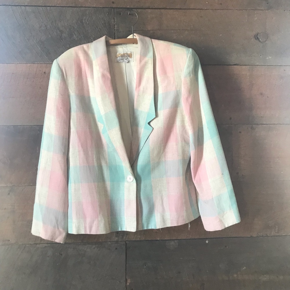 City Girl Pastel Jacket vintage shoulder pads
